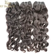 30 дюймов человек волосы наращивание натуральный волна пучки бразильский не реми для черный женский натуральный черный цвет 1% 2F3% 2F4 шт.