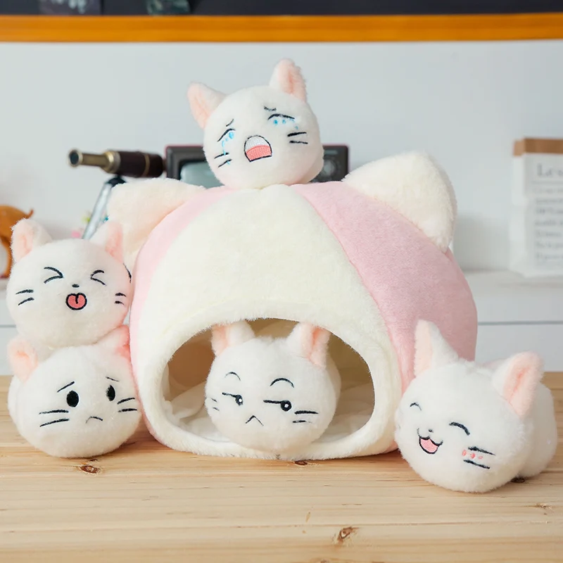 30 см милый домик для кошки плюшевые подушки мягкие Kawaii Кот коготь милые животные куклы детские спящие успокаивающие игрушки для детей Подарки для детей