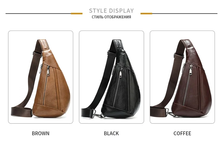 Echtes Leder Umhängetasche Für Herren Messenger Brusttasche_voghion.com