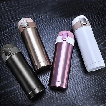 

350/500ml Portable Thermos Stainless Steel Double Wall Thermal Bottle Travel Mug Vacuum Cup School Home Tea Coffee Drink Cup^1