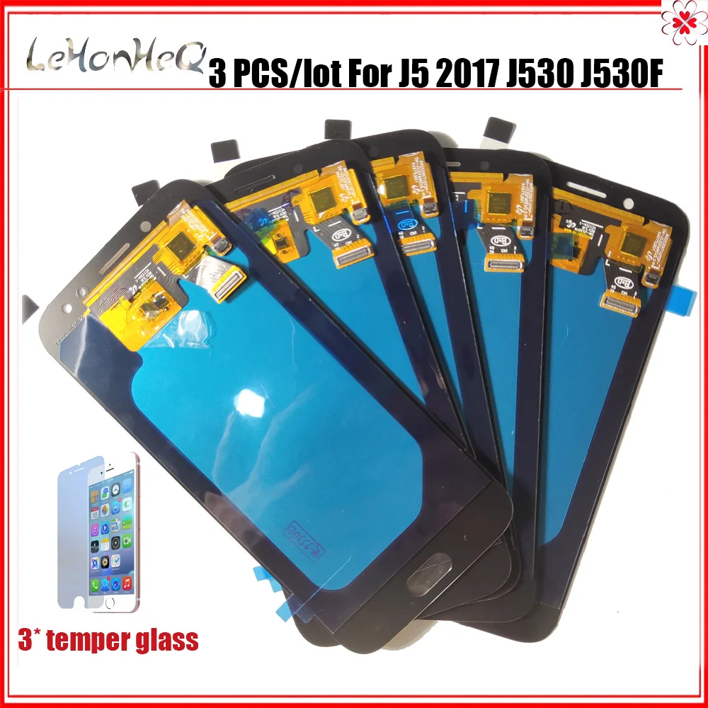 

3 PCS lot OLED LCD For Samsung Galaxy J5 Pro 2017 J530 J530F LCD Display Touch screen Digitizer Assembly