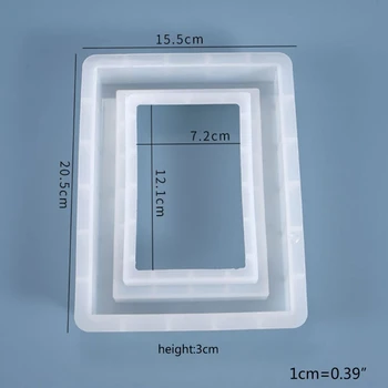 

Resin Crystal Epoxy Mold Rectangular Photo Frame Decorations Casting Silicone Mould DIY Crafts Ornaments Jewelry Making Tools