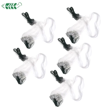 

Wildhero 5 Pieces Fishing Net, Fish Net - Foldable Fish Landing Net - Collapsible Nylon Mesh Safe Fish Catching Gill Hole 4x4cm