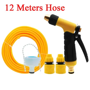 

12m Hose Car Washing Spray Nozzle Water Pump Automobile Washing Cleaning Water Pump Glass Washing Flower Watering Gardening Pump