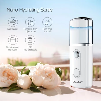 

20mL Nano Mister Spray USB Rechargeable Facial Steamer Moisturizing Cool Mist Sprayer Handy Atomization Mister Beauty Skin Care