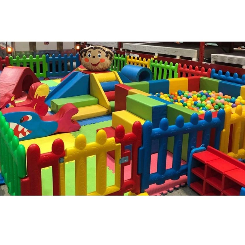 

YLWCNN Customized Soft Play Set Amusement Playground Toys PU Foam Ball Pool Plastic Fence Slide Accessories Kids Play Park