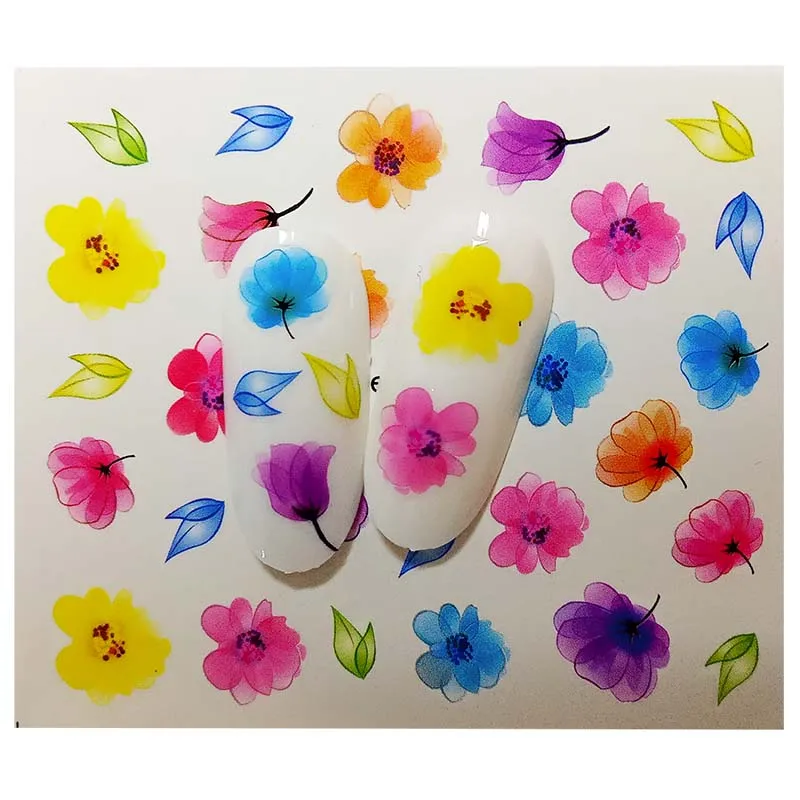 

4 Designs Nail Sticker Set Decal Water Transfer Slider For Nails Art Decor B01