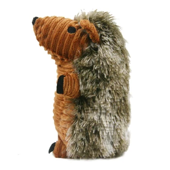 

Funny Plush Interactive Toys Hedgehog Shape Dog Squeak Sound Toy Pet Chew Toys for Samll Large Dogs Playing Training