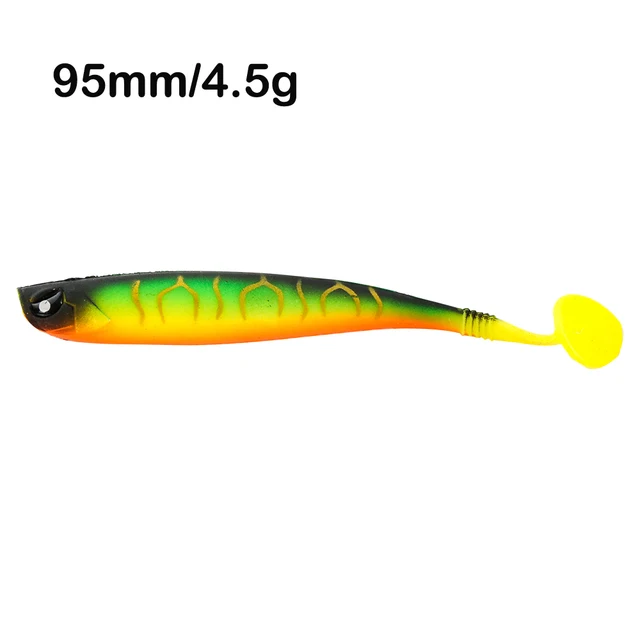 3pcs/lot Soft Fishing Lure 13/9.5cm 10/4.5g  Silicone Bait Shad Worms Bass Pike Minnow Swimbait Rubber Fish Lure High Quality A 4.5G