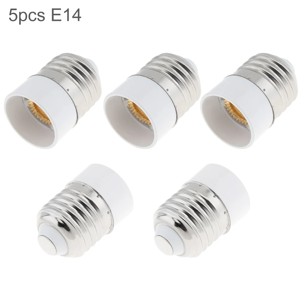 5pcs E27 to E14 LED Bulb Base Adapter Universal LampConverter Light  Socket Holder with Wear Resistant Copper Ring for Bulb Base