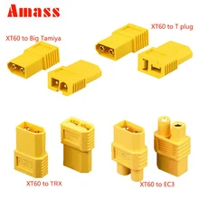 AMASS XT60 XT 60 XT-60 штекер T DEAN разъем EC3 TRX Большой Tamiya штекер Женский конвертер адаптер для RC Lipo батареи