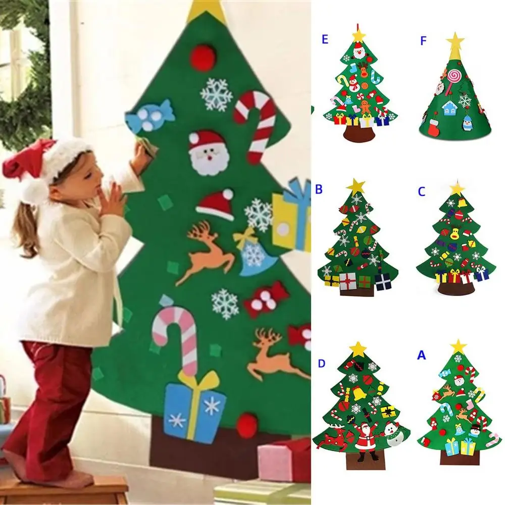DIY войлочная Рождественская елка новогодние подарки Детские игрушки