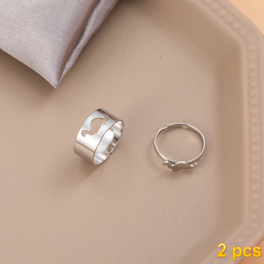 IFMIA Trendy Gold Butterfly Rings For Women Men Lover Couple Rings Set Friendship Engagement Wedding Open Rings 2021 Jewelry 23