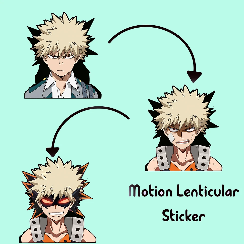 Newest design My Hero Academia Anime Car Sticker Boku No Hero Waterproof  Decals Character Katsuki Motion Sticker|Wall Stickers| - AliExpress