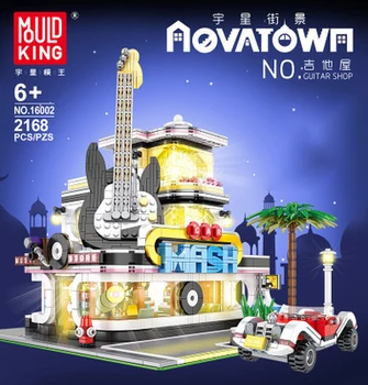 

2020 New 16002 Guitar House Creative Street View Series Puzzle Assembled Building Block Toy Building Model