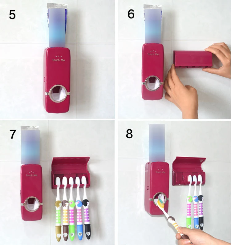 suporte de parede, multi-função, rack de armazenamento de escova de dentes