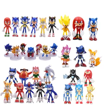 

5 Styles Anime Sonic Figure Toy PVC Action Figure Collection Model Doll Toy Christmas Gift For Children