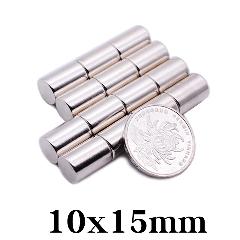 

10/30/50pcs Magnet 10mmx15mm Small Round N35 NdFeB Neodymium Magnets 10*15mm Dia 10x15mm Super Powerful Strong Rare Earth Magnet