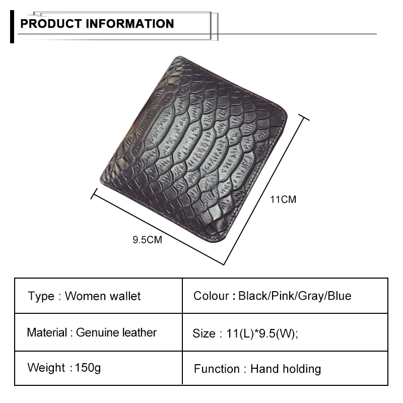 Женские кошельки из натуральной кожи, миниатюрный маленький кошелек со змеиным узором, короткое тонкое ушко, кошелек для монет, Женский держатель для карт