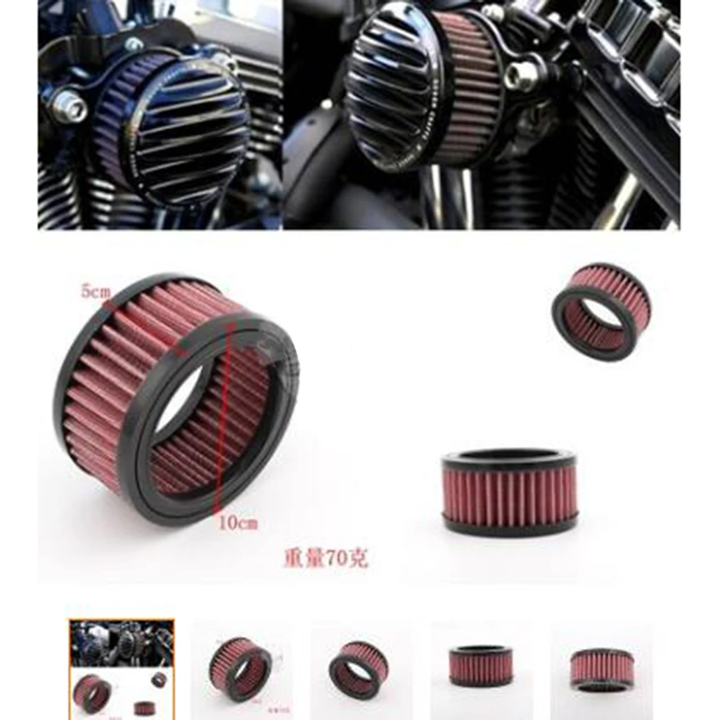 Motorcycle Air Intake Filter Cleaner Replacement for Harley Sportster XL883 XL1200 04-15 Motorbikes - Red | Автомобили и