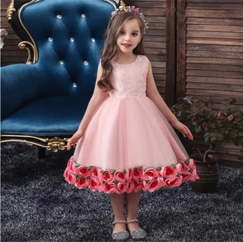 

Baby Girls Flower Dress for Girls Cake Tutu Party Princess Dress Girl 0 1 2 3 4 5 Yrs Birthday Party Event Prom Dress
