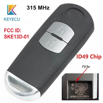 

KEYECU Replacement Smart Remote Key Fob FSK 315MHz ID49 Chip for Mazda 2 Button Model P/N: 662F-SKE13D01 SUV SKE13D-01