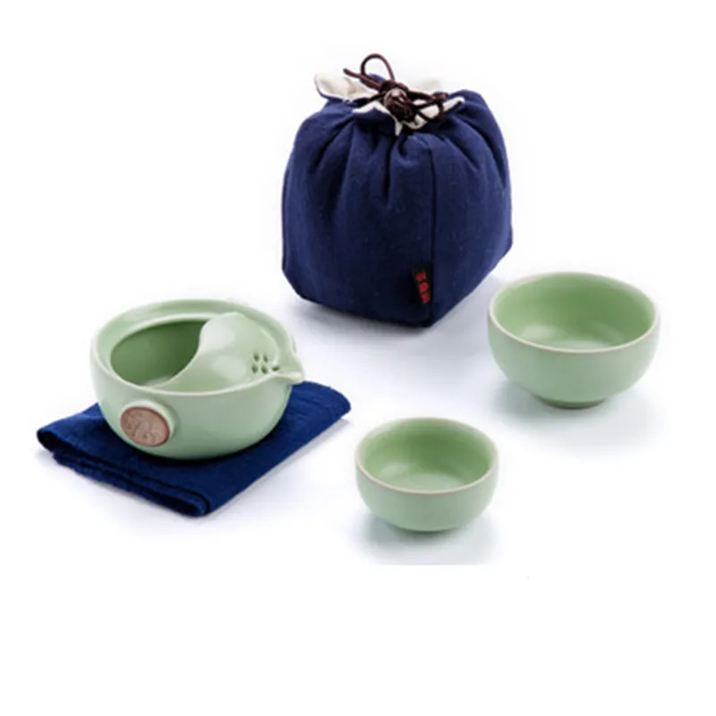 Стильный керамический чайный набор, удобный для путешествий чайный набор кунг-фу Dahongpao чайный горшок офисный бытовой набор для питья WSHYUFEI