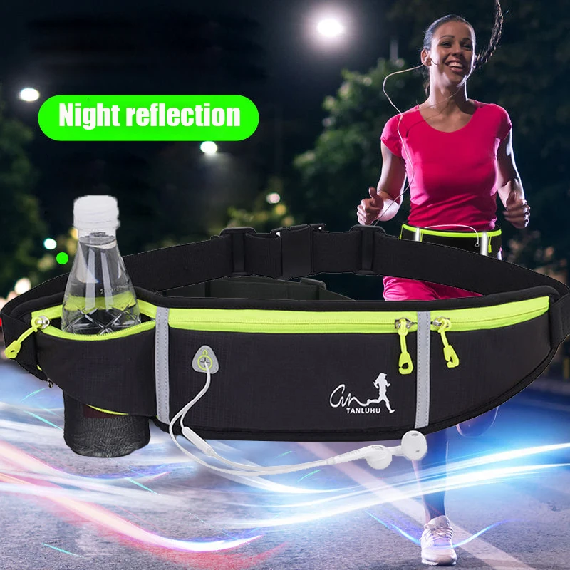 Vendedor Caliente Riñonera impermeable para correr, bolsa para correr, cinturón para teléfono, trotar, senderismo, gimnasio, Fitness, ciclismo GmJAl7zwz
