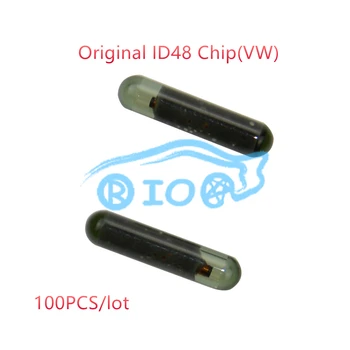 

100pcs/lot Original Car Key Chip CAN (A1) ID48 Transponder Chip Glass Tube Unlock ID 48 Chip for VW for Volkswagen Key
