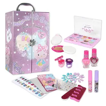 

Princess Makeup Toy Girls Pretend Playing Cosmetics Set For Girls Birthday Gift Eyeshadow Sticker Pretend Play Toys For Children