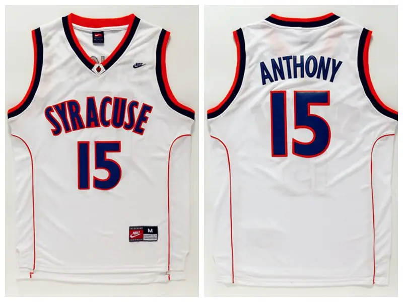 Новое поступление, Syracuse Orange, высокое качество, Carmelo Anthony, Tyler Ennis, c. J. Ярмарка Джерси - Цвет: Белый