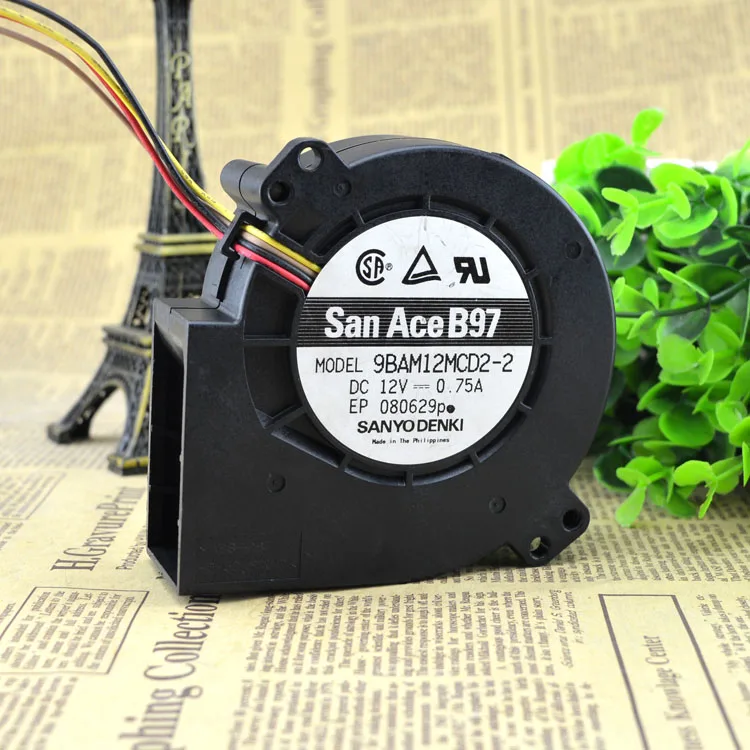 Новинка, для возраста от 9 см 9733 12V0. 75A 9BAM12MCD2-2 4 wiresPWM защиты электродвигателя Вентилятор охлаждения