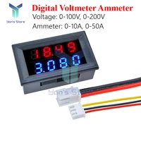 DC 0-100V 0-200V 10A 50A LED Digital Voltmeter Amperemeter Auto Motorrad Spannung Strom Meter volt Detector Tester Monitor Panel