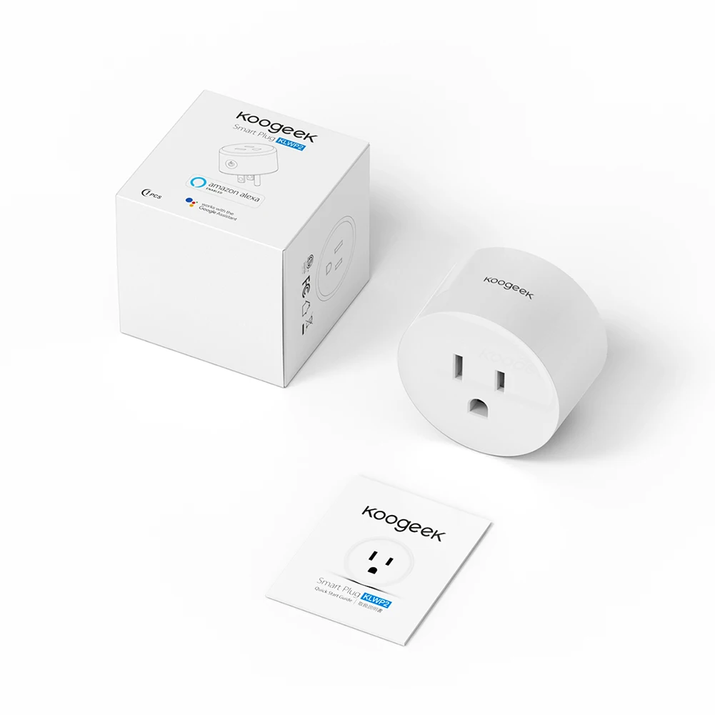 Koogeek Wi-Fi с Поддержкой Smart Plug совместимый Лучший USB порт настенное зарядное устройство адаптер AC120V стандарт США для Alexa США и Канады только