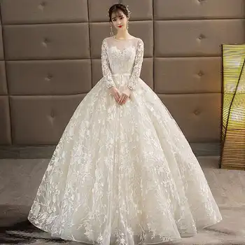 

Fashion Wedding Celebrity Lace Mesh O Neck Dress Sexy Women Ball Gown Full Chinese Style Party Dresses Wholesale