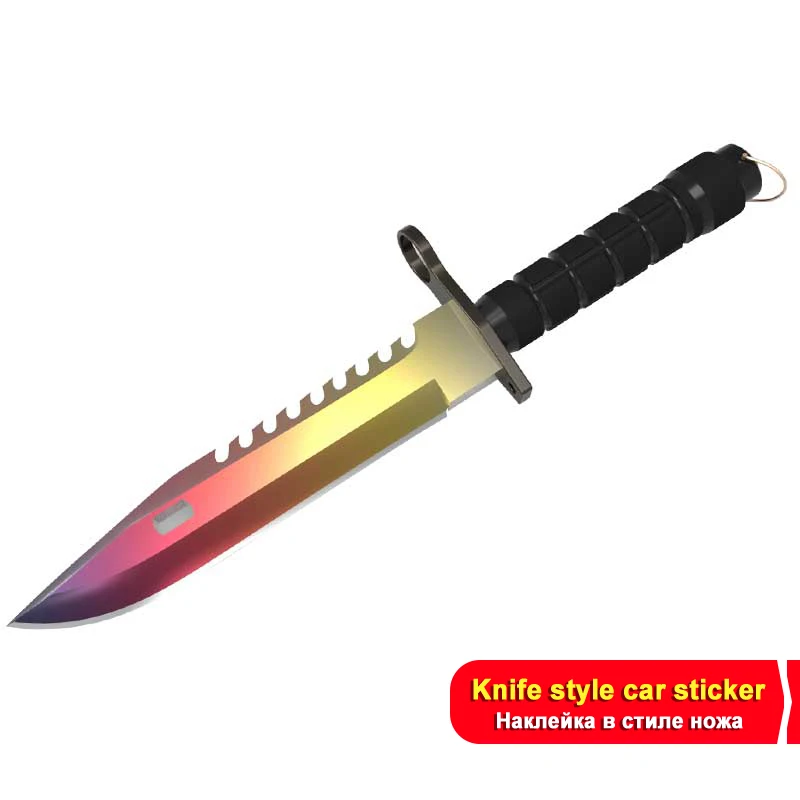 

17cm*10cmCar Decals for CS GO Brass Knuckles Knife Car Stickers Waterproof JDM Laptop Auto Vinyl Decoration Car Wrap