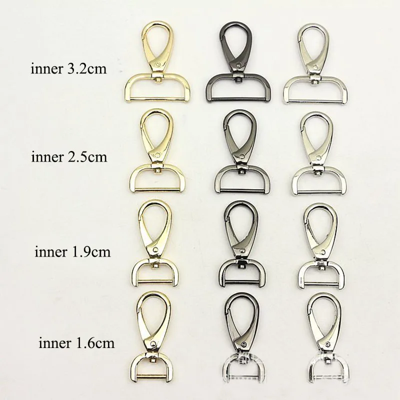 30Pcs 16/19/25/32mm Metal Buckles Removable Lobster Carbiner Dog Collar Keychain Swivel Trigger Clips Snap Hook DIY Accessories