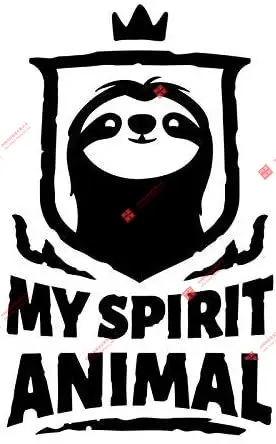 

Interesting MAF-My Spirit Animal Sloth Vinyl Decal Sticker for Car Laptop Racing Motorcycle Helmet Stickers