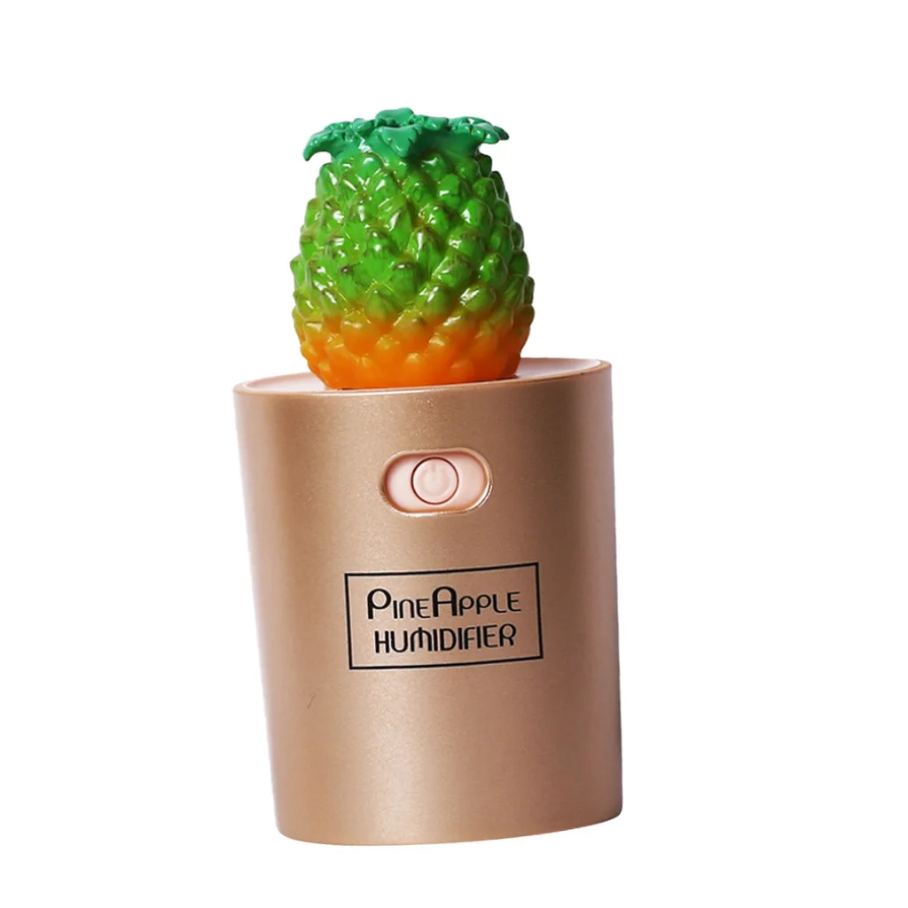 130ML Modern Pineapple Ultrasonic USB Air Humidifier Mini Aroma Diffuser for Living Room Bedroom Home Office
