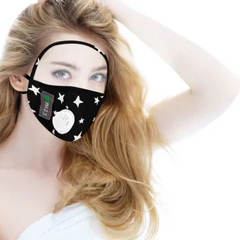 

2PCS Respirator Mask With Eye Shield + 4PCS Filters Washable Cotton Fabric Mouth Mask Adult Women Men Face Cover Mascarilla Tela