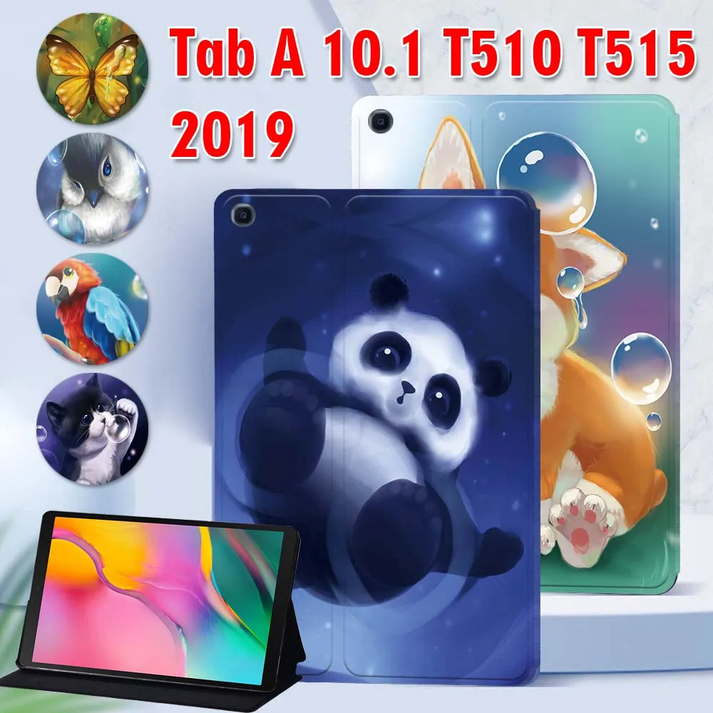 Custodia Per Tablet Per Samsung Galaxy Tab A 10.1 "2019 Sm-T510/T515 Custodia Ultra Sottile Folio Shell Cover Per Galaxy Tab A 10.1" 2019