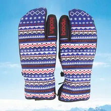 1 пара ветрозащитные водонепроницаемые противоскользящие лыжные перчатки на молнии для кемпинга, альпинизма, велоспорта, отдыха на открытом воздухе, теплые лыжные перчатки для пеших прогулок, зимних видов спорта