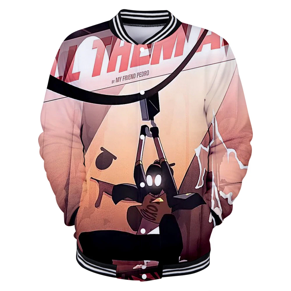 2019 My friend Pedro 3D hoodies Baseball uniform 2019 new Men spring Casual Harajuku Baseball Jackets hoodies clothes 4XL