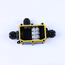 IP68 черный Водонепроницаемый Пластик наружный кабель провода Разъем Железы электрическая 3-кабель распределительная коробка с терминал для ПК