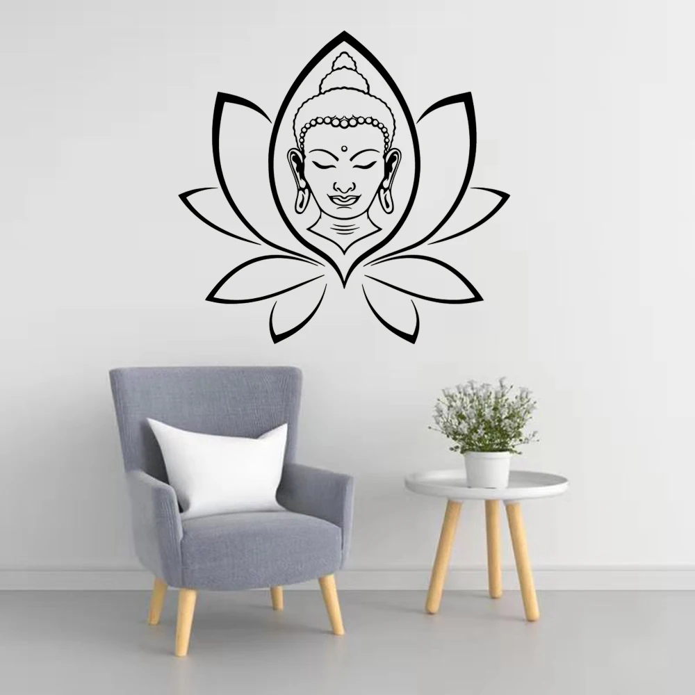 Heilige Boeddha Stickers Religie Vinyl Muur Sticker Voor Woonkamer Decal Decor Muurschildering Slaapkamer Wall Art Decals Muurstickers