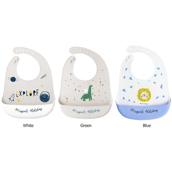 

1pcs Security Bibs Baby Boy Bibs Waterproof Long Sleeve Girl Bibs Kids Burp Cloth Feeding Bib with Pocket Child Apron Smock