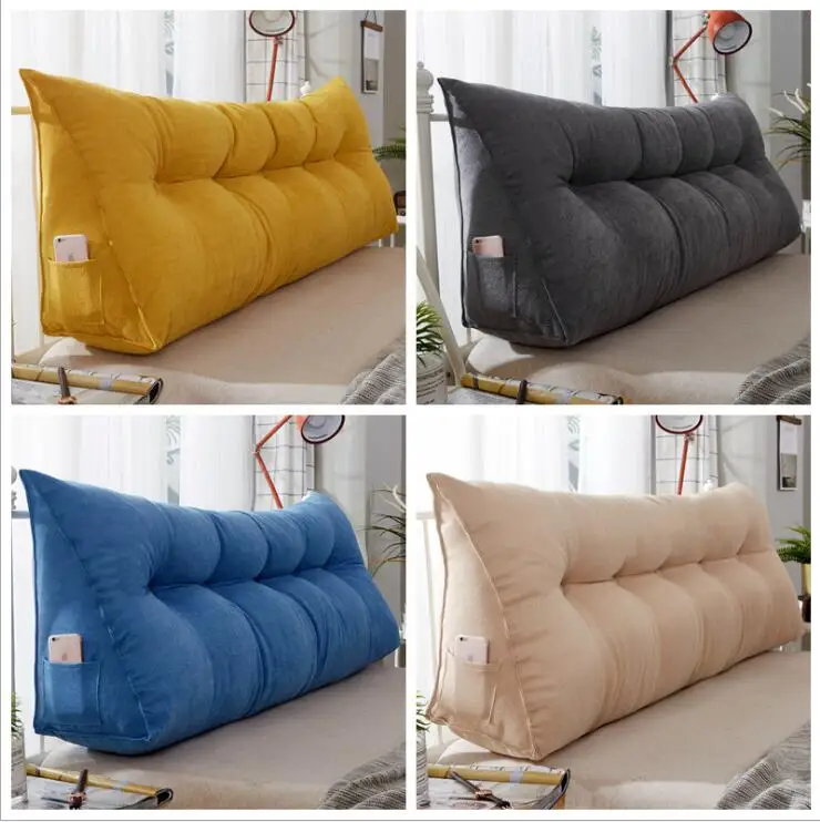 Треугольная спинка подушки диванные подушки Кровать Отдых Подушка поддержка спины Tatami Sofy Съемная подушка для сна 3 размера