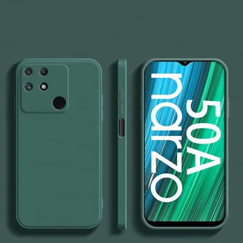 Für Realme Narzo 50A Fall Realme Narzo 50A 50i 30A 30 Pro Abdeckung Stoßfest Flüssigkeit Silikon TPU Telefon Zurück Fall realme Narzo 50A