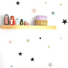 Звездные креативные комбинированные настенные наклейки для детской комнаты, экологически чистые съемные наклейки DIY Набор из 110 штук