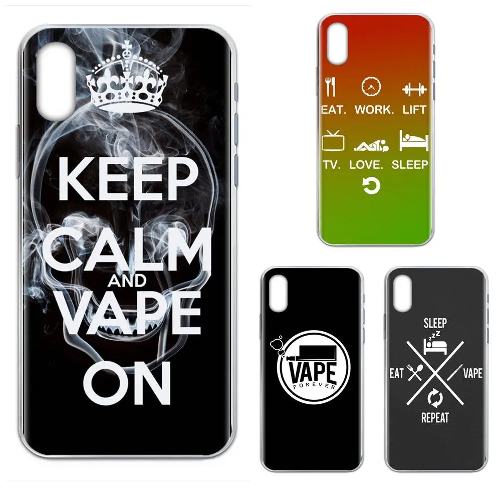 For LG K50 Q6 Q7 Q8 Q60 X Power 2 3 Nexus 5 5X V10 V20 V30 V40 Q Stylus Mobile Cases Eat Sleep Vape Vaping Quotes | Мобильные